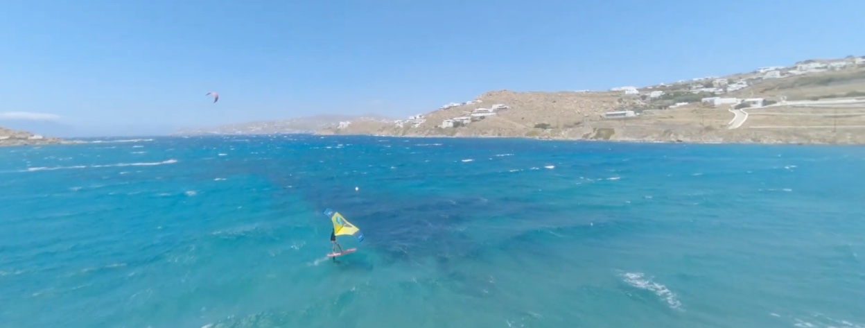 Wingfoil spot Mykonos Korfos Beach in Mykonos, Greece