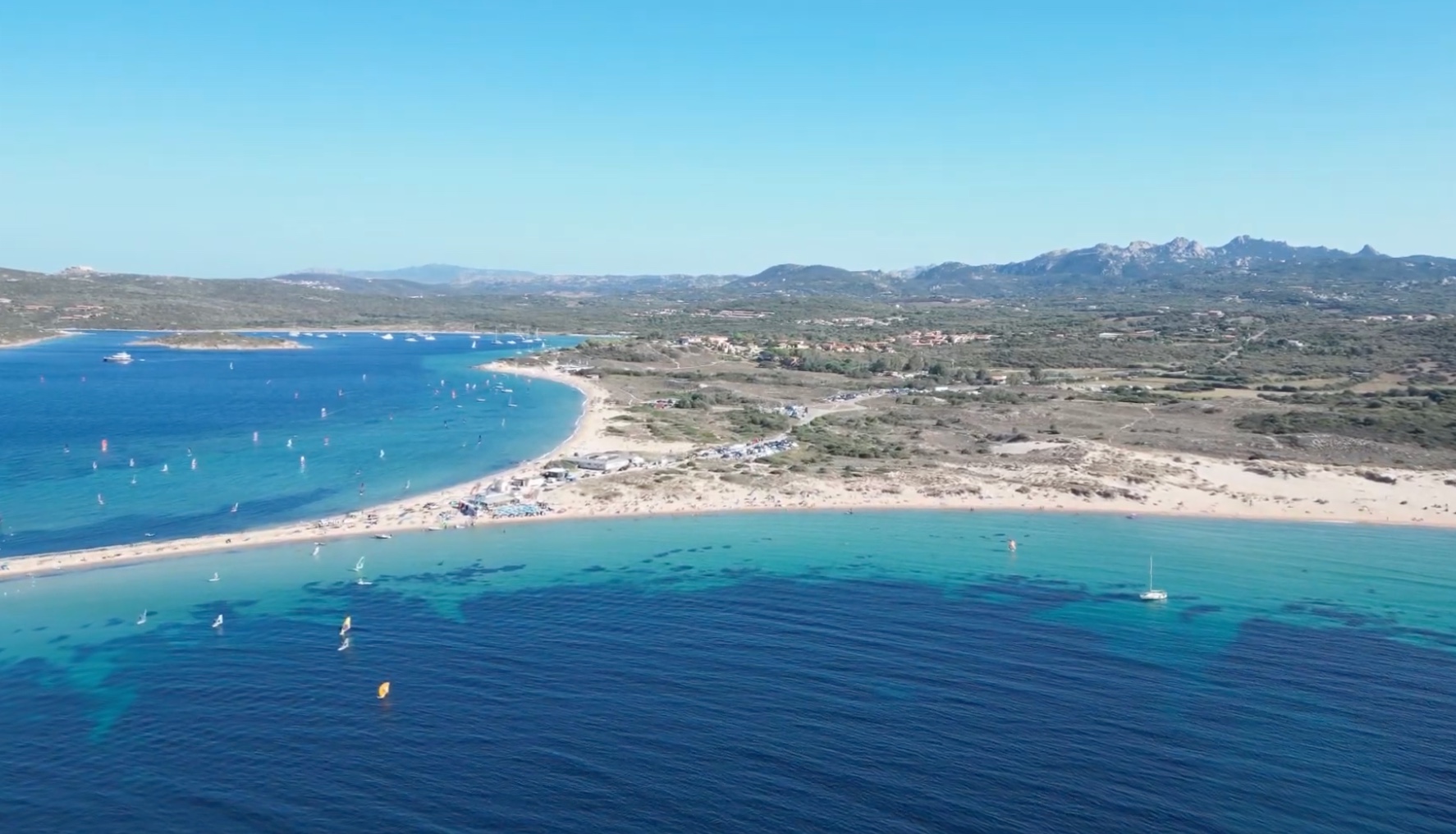 Wingfoil session in Sardinia — turquoise water and consistent Maestrale wind