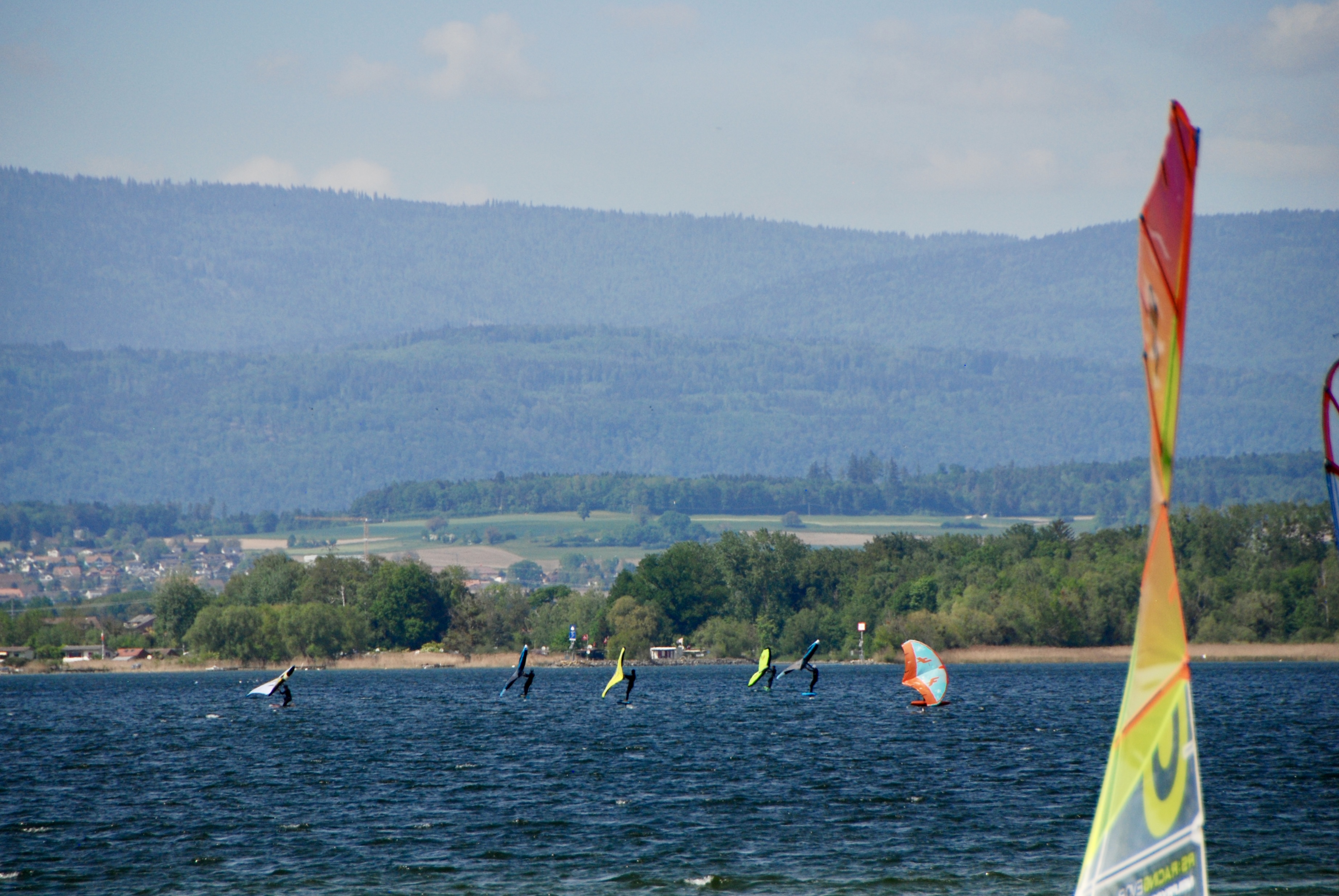 Wingfoil spot Murtensee Muntelier (Lac de Morat) in Murten, Switzerland